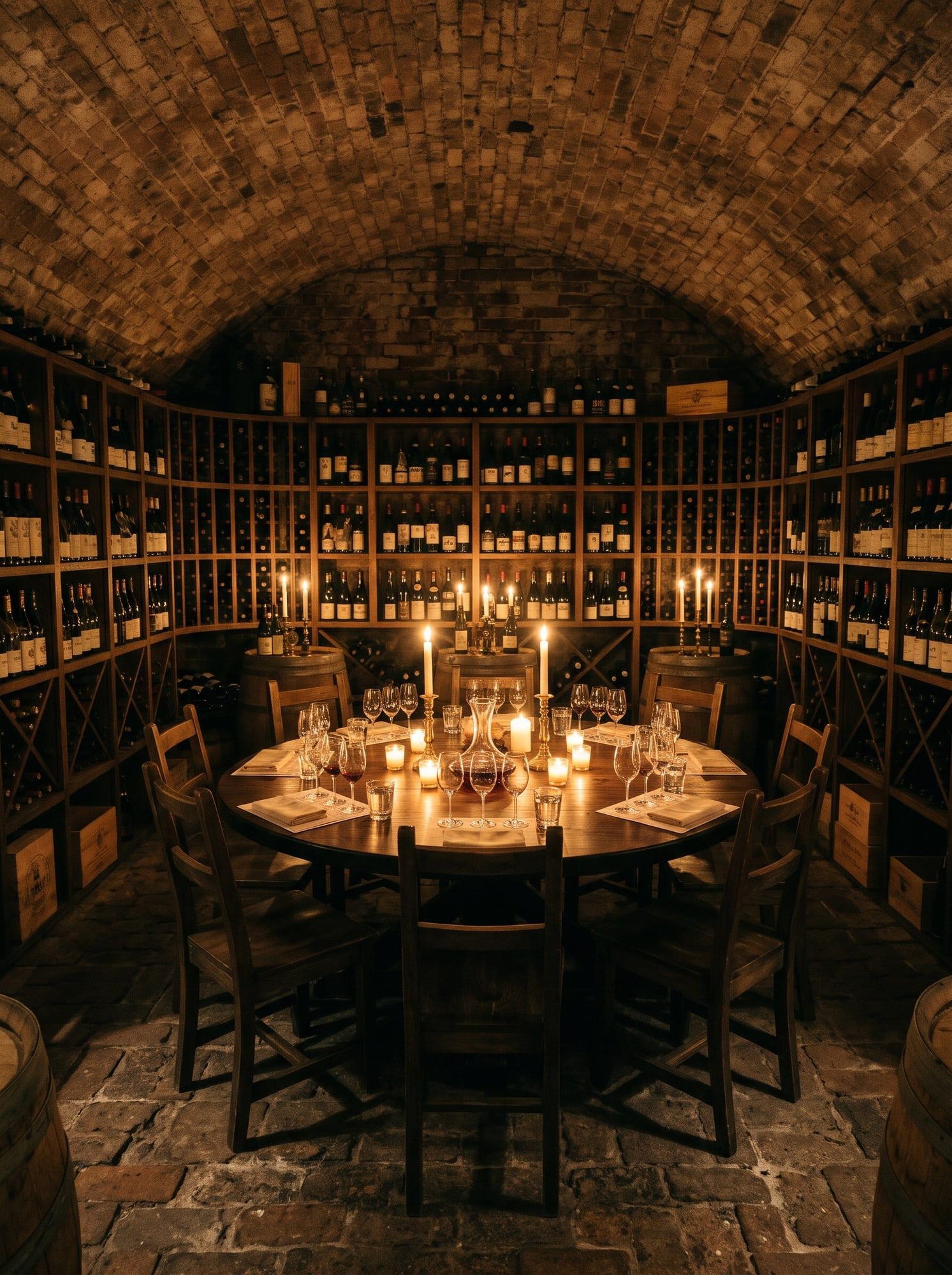 The Cellar, set for a private dinner